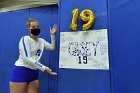 VB Inter squad match  Volleyball seniors Casey Dinga (#19) and Maggie Shafer (#6) are honored by the team during Senior Day festivities prior to their inter-squad match. : VB Intersquad, inter squad, inter-squad